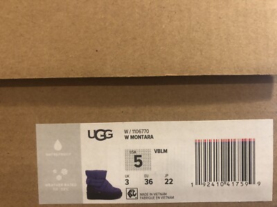 UGG MONTARA VIOLET BLOOM WATERPROOF PUFFER WINTER BOOTS, WOMEN US 