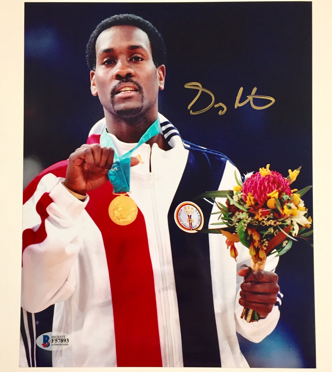 Gary Payton Autographed Signed Seattle Supersonics 1996 Team USA Gold 8x10 Photo ~ Beckett BAS COA 