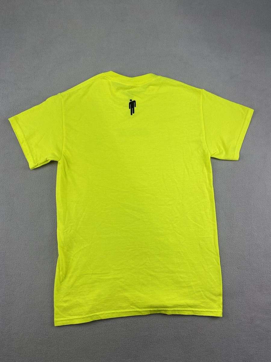 Official Billie Eilish Racer Logo Neon Yellow/Green T-Shirt