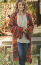 COATIGAN OF MANY COLORS SWEATER 5 SIZES WOMEN'S CROCHET PATTERN INSTRUCTIONS HTF