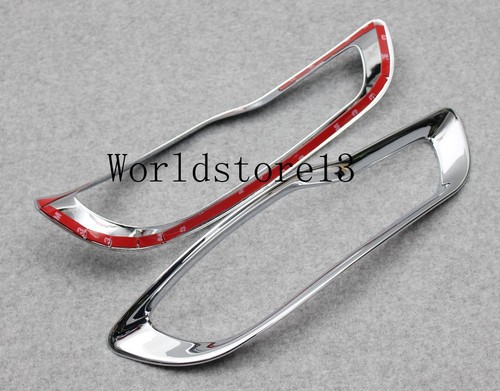 For Jeep Cherokee 2014-2018 Chrome Rear Bumper Fog lamp Light Cover Trim Decor - 第 6/10 張圖片