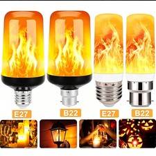 Ampoule lampe flamme scintillante LED E27 B22 4 modes effet feu brûlant bougie ampoule lumière