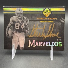 2018 Panini Majestic Marvelous Holo Gold Sterling Sharpe 1/5 On-Card Auto HOF