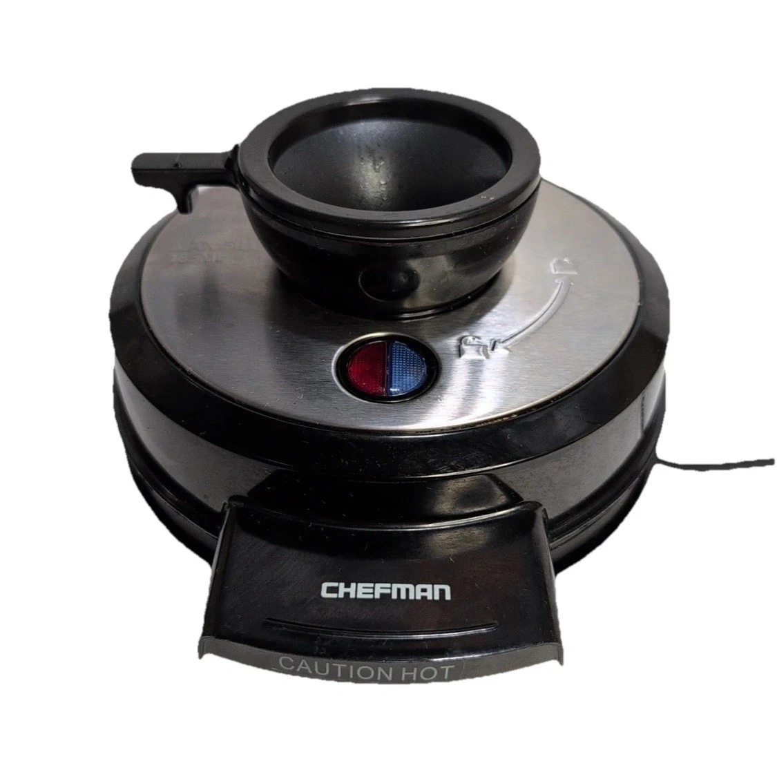 Chefman RJ04-4RV Perfect Pour Volcano Belgian Waffle Maker NO Mess