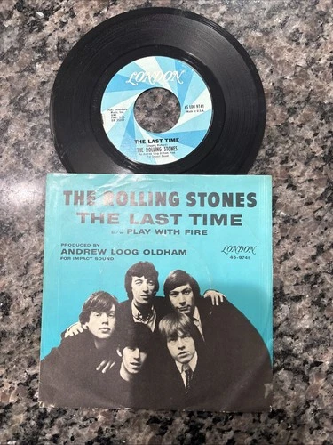 THE ROLLING STONES, THE LAST TIME, PIC SLEEVE & 45 RPM REC, LONDON#9741, 1965