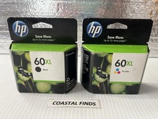 HP 60XL Black Tri-Color HIGH YIELD CC641WN CC644WN OEM NEW Set 2 Expired Date