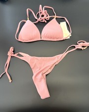thong bikini o thong swimsuit Brand New With Tag Color Pink S