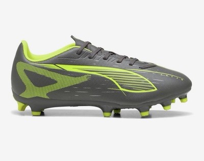 Puma Mens Ultra Play Firm, Artificial Ground Soccer Cleats Matte Silver & Yellow