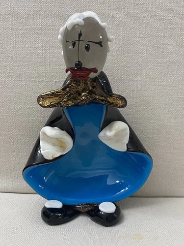 Vintage Murano Art Glass Clown Unique