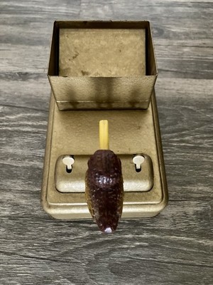 bird cigarette dispenser A pair of Novelty inlaid pecking Bo 1940's Musical Mechanical Cigarette Dispenser