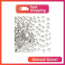 Jollin 144pcs Glue Fix Crystal Flatback Rhinestones Glass Diamantes Gems for Nai