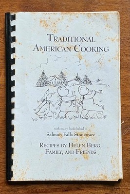 Rare Recipes Helen Berg Salmon Falls Stoneware Vntg Cookbook Traditional Cooking