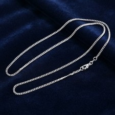 Sterling Silver Cable Chain Necklace Men Women Jewelry