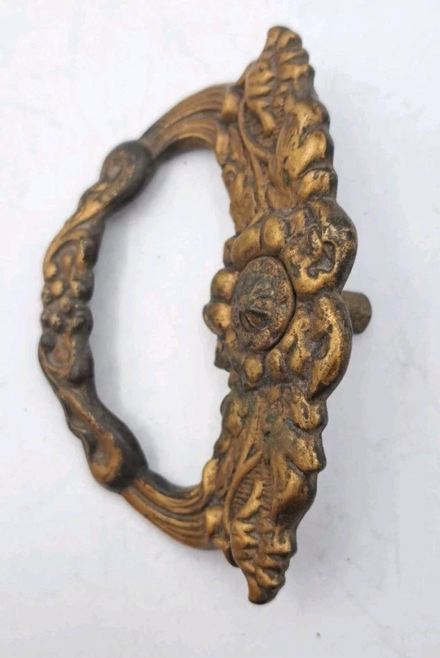 Antique Handles Drawer Pull Old Vintage Dresser Handle Furniture Hardware  - Image 4 of 4