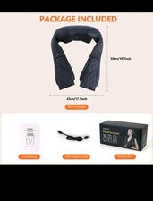 Cordless Neck & Back Massager with Heat Rechargeable Shiatsu Shoulder Massager