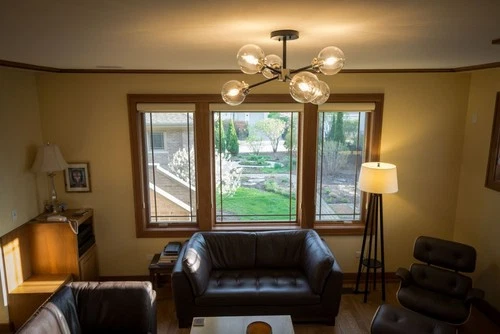 Vaxcel - Orbit 4-Light Semi-Flush Mount in Industrial and Sputnik Style 10.5 - Picture 3 of 4