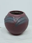 Van Briggle AA Pottery Mulberry Philodendron Leaf Vase Bowl Mid 1900's 4-1/2"