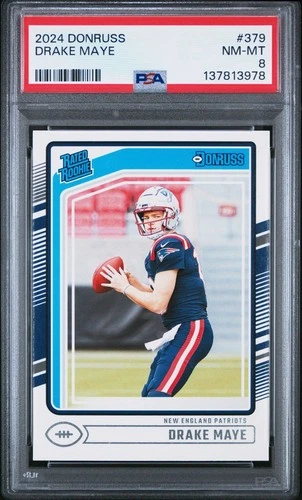 2024 Donruss Drake Maye #379 PSA 8 NM-MT RC RATED ROOKIE