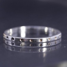 size 8, vintage sterling silver 925 handmade ring wedding band