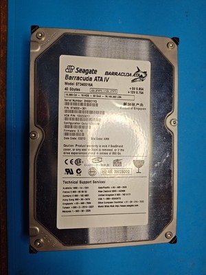 Seagate Barracuda ATA IV 40GB Internal 7200RPM 3.5'' (ST340016A) HDD