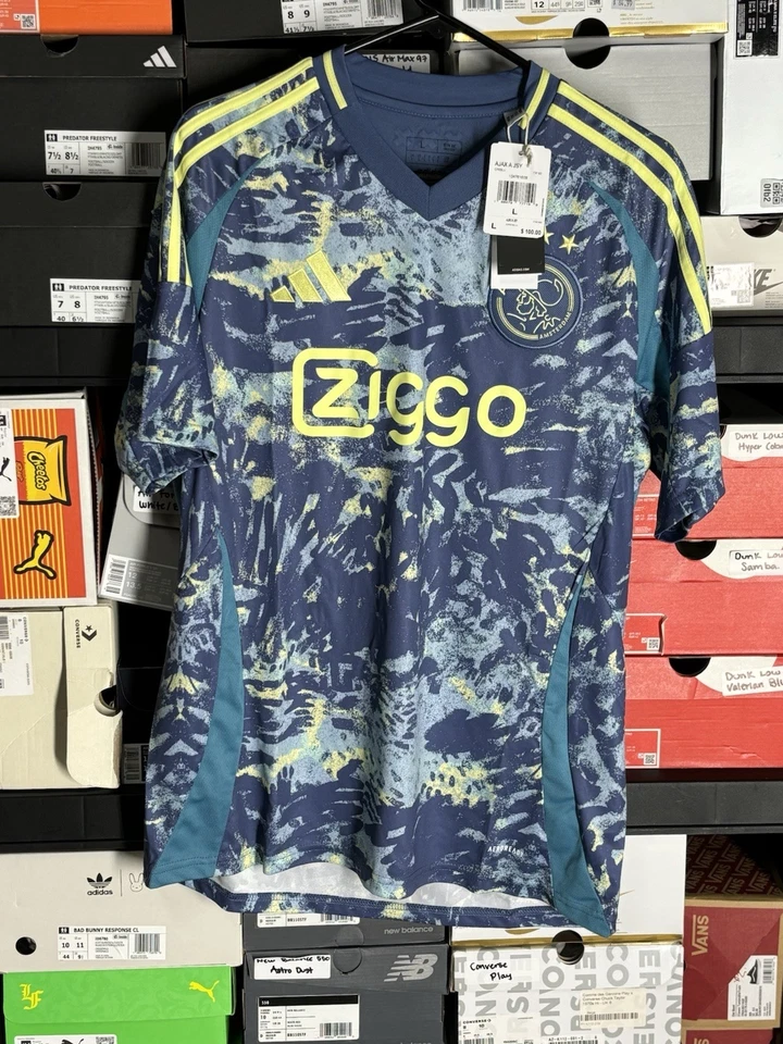 Новая с ценниками мужская футболка ADIDAS Ajax Amsterdam 2024/25 выездные матчи IT6162 большой размер - Изображение 2 из 3
