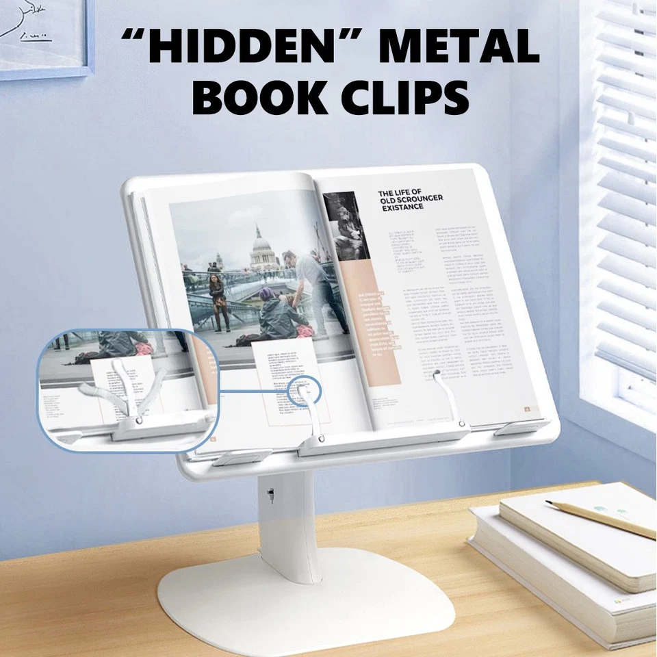 2IN1 Portable Laptop Stand Tray Holder 90°Tilt Book Stand For Genion Everywhere - image 4 of 4