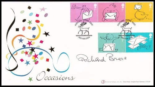 The Good Life Actor RICHARD BRIERS Signed 2004 GB Occasions Buckingham FDC