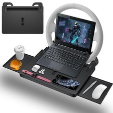 Steering Wheel Tray set Car Laptop Food Table Desk for Driver Black