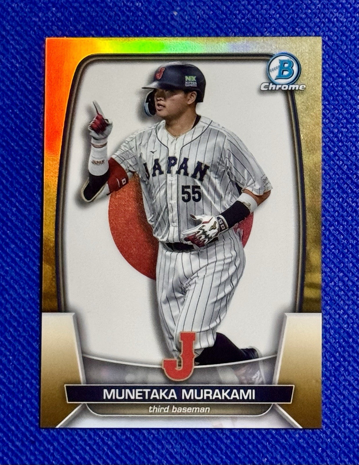 MUNETAKA MURAKAMI 2023 Bowman Chrome Gold Refractor RC /50 #WBC-50 Japan Flag