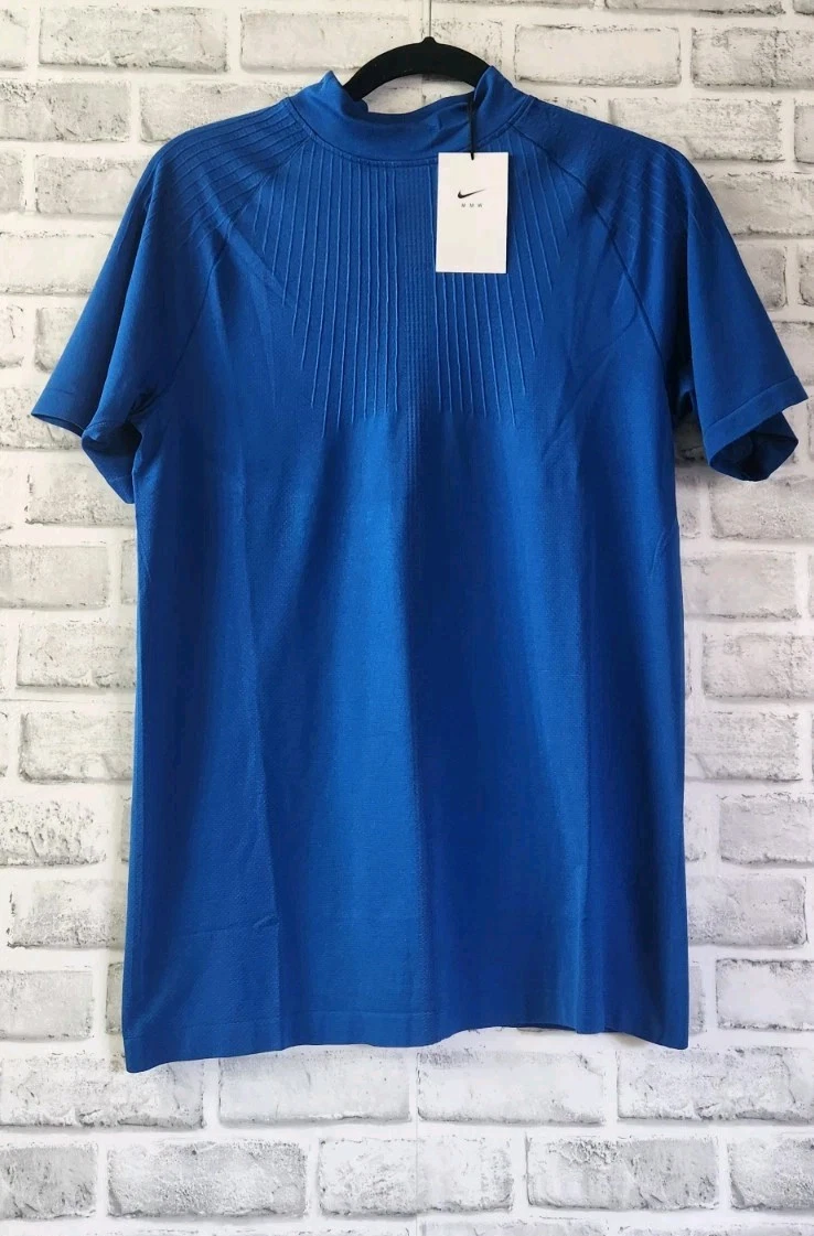 Nike Mens Matthew M Williams MMW NRG Mock Neck Top Blue Size XL DD9436-409 Shirt