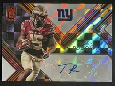 2017 Donruss Elite Red Auto Travis Rudolph 59/199 RC Rookie RA39 Giants