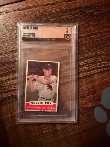 Nellie Fox [Hand Cut] #25 1960 Bazooka card