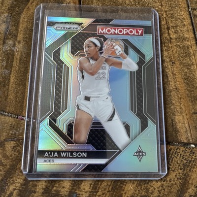2024 WNBA PRIZM MONOPOLY A JA WILSON STATS CARD WNBA3 LIGHT BLUE /199 ACES STAR