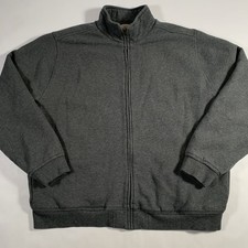 L.L. Bean Sweatshirt Mens Large Katahdin Iron Work Sherpa Lined Mock Full Zip