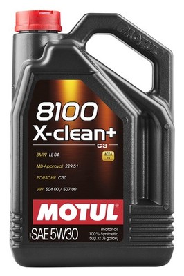 Motul 8100 X Clean Synthetic Oil 100% Diesel Gasoline Acea C3 5W30 1L
