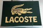 LARGE RARE LACOSTE GOLD MIRRORED METAL display advertising sign Large Size A3