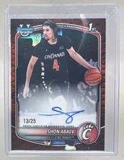 Shon Abaev Bowman Chrome 2025 Orange Refractor /25 Auto