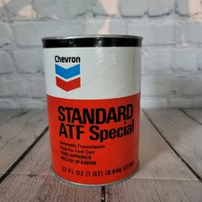 Vintage Chevron Standard ATF Special Paper Sides Unopened Can