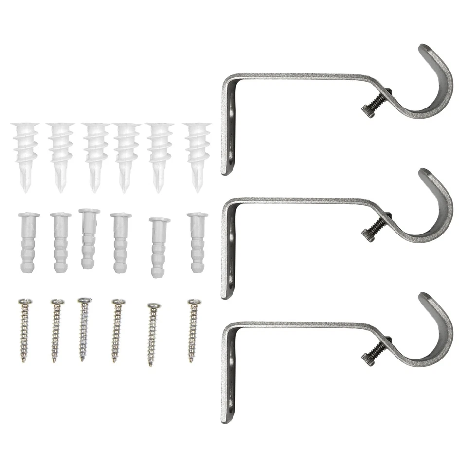 Barra de cortina individual ajustable de bola de níquel de 1", 30-84" Foto 3 de 4