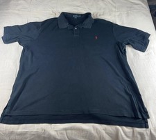 Polo Ralph Lauren Classic Polo Shirt Short Sleeve Black Men's Size 4x Big Tall