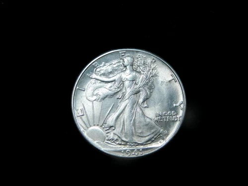 1941 50c Walking Liberty Silver Half Dollar - UNC