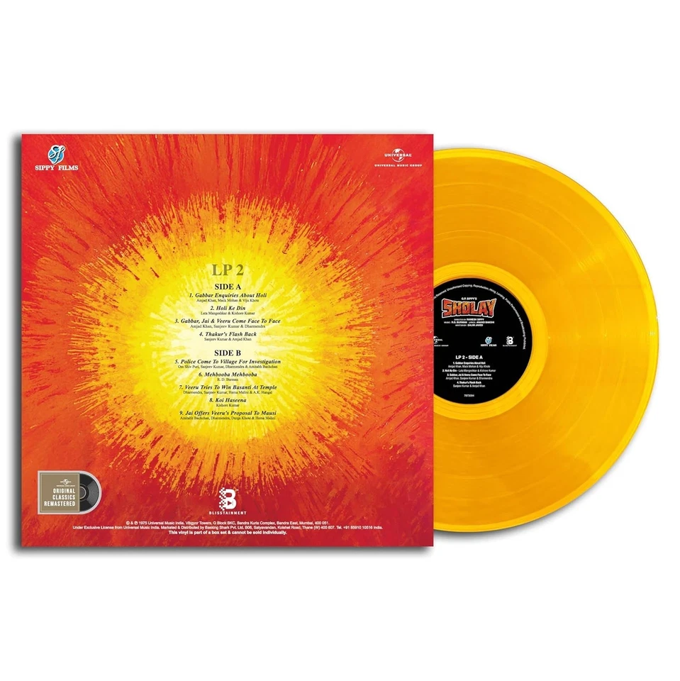 Sholay Vinyl 4 LP Record Box Set R D Burman Bollywood Hindi Film Ost Indian Mint - Image 4 of 4