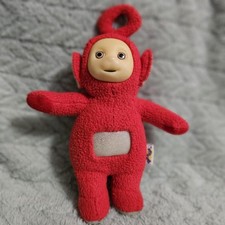 Vintage TELETUBBIES Po Plush Clip On Keychain Ring Backpack Red 1998