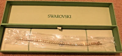 Swarovski Matrix Tennis Bracelet Round cut, Yellow stone, Gold Tone Size S - Image 1 of 4
