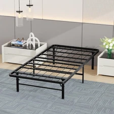 BestMassage | Twin Bed Frame | Metal | Heavy Duty Steel Slats with 6 Legs | F...
