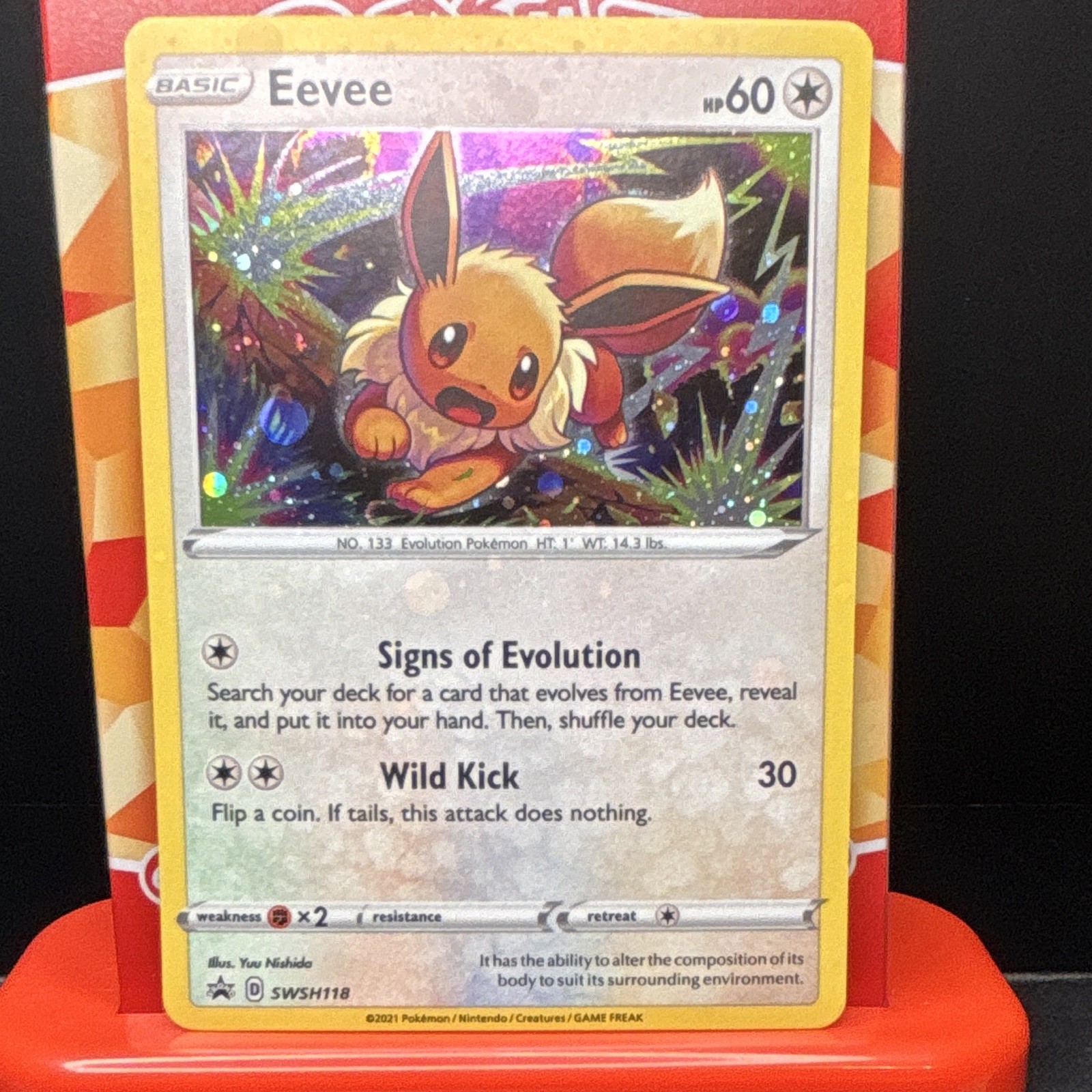 Eevee SWSH118 Sword & Shield Promo Holo Basic 60 HP English 2021