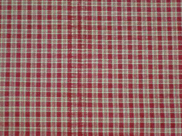 Tela Escocesa Algodón Borgoña Marfil Material ligeramente imperfecto 1 Yarda 17" Foto 4 de 4