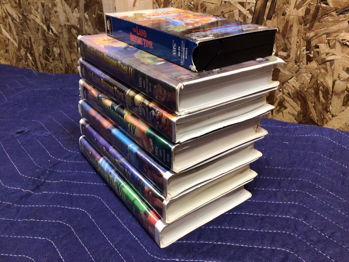 Lot of 7 The Land Before Time VHS Tapes, 1 Through 7, I II III IV