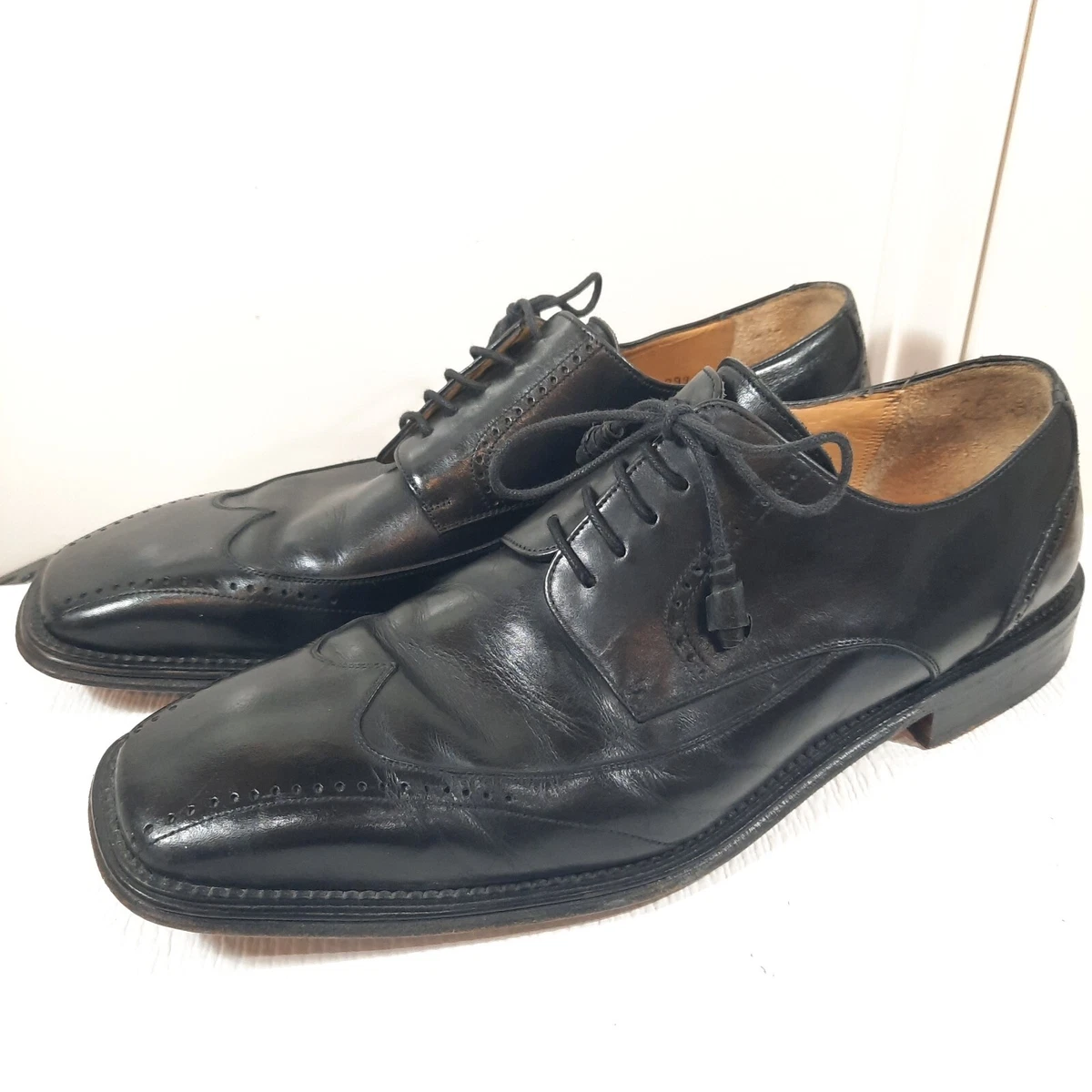 MEZLAN Cadiz Spectactor Black & Brown Leather Wingtip Oxfords Dress Shoes 9.5M Mezlan Brown Wingtip Dress Shoes for Men for sale | eBay main image 2