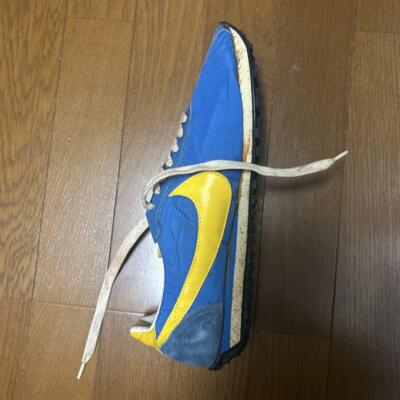 Nike Waffle Trainer Blue x Yellow US10.5 Made in Japan 70s Vintage